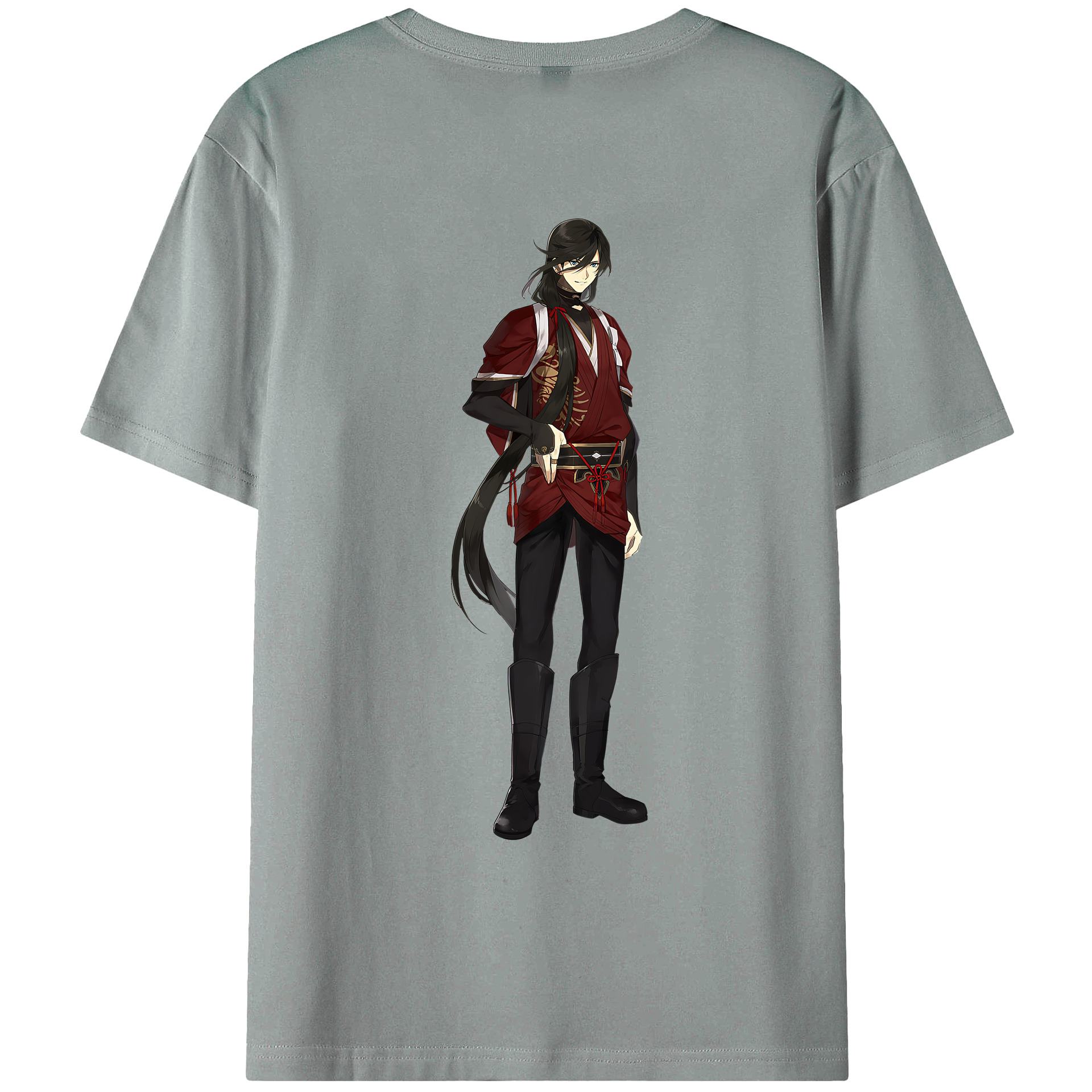 （画像用） 刀剣乱舞 Touken Ranbu 綿100％ メンズ半袖Tシャツ（バックプリント） 通気性